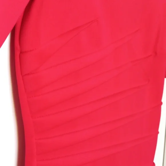 Bright Red Sleeved Dress XS - Picture 3 of 6